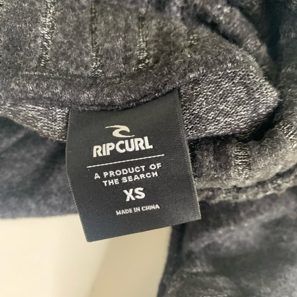 Rip Curl Gray Cozy Fleece Roll Neck Drawstring Pullover Sweater Size XS - Picture 10 of 10
